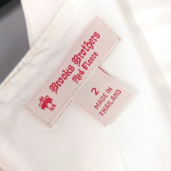 Brooks Brothers New Red Fleece Women’s Dress Size 2 White Fit Flare Sleeveless - Picture 2 of 12